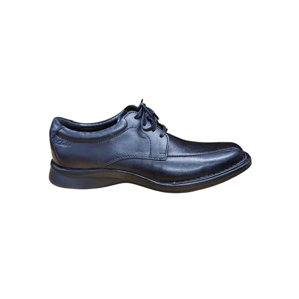 Clarks Collection Kempton Black Leather Lace Up Oxford Dress Shoes Men's Size 11